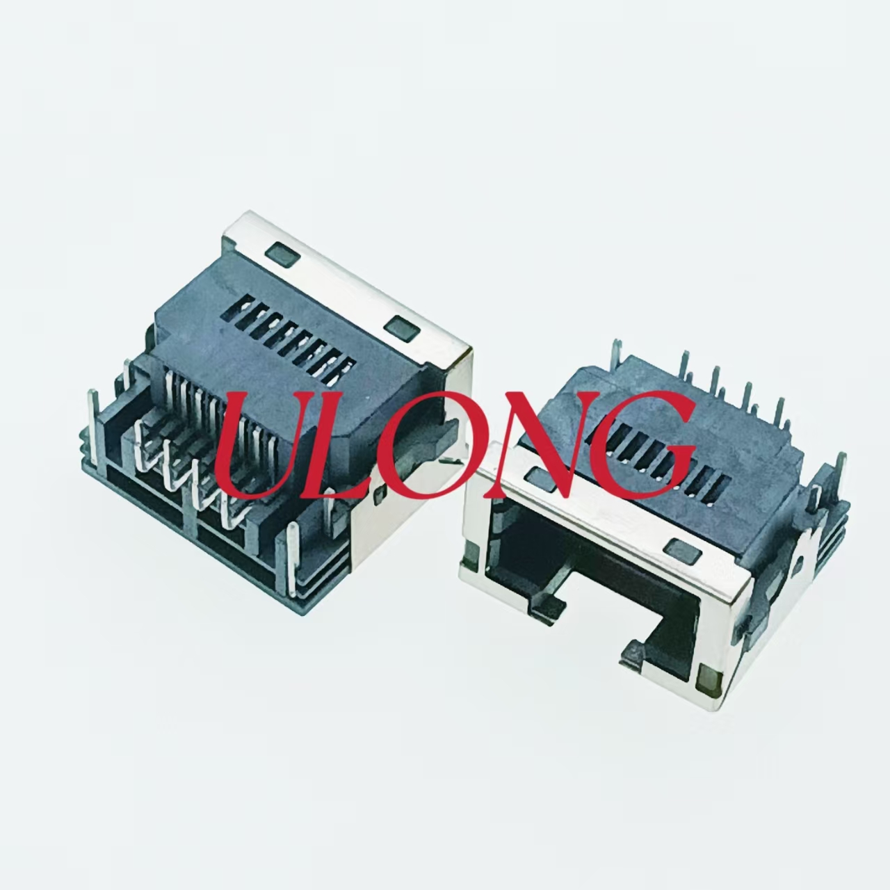 沉板DIP RJ45 8P8C带灯屏蔽超薄桌面集线器拓展坞