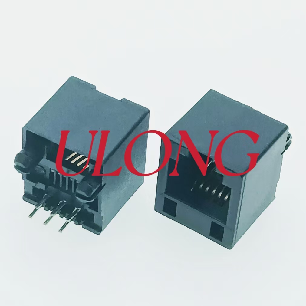 直插DIP RJ12 6P6C 全塑12.7MM插件