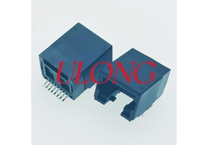 RJ45 8P8C立贴180度网络插座11.5MM卷带麦拉回流焊