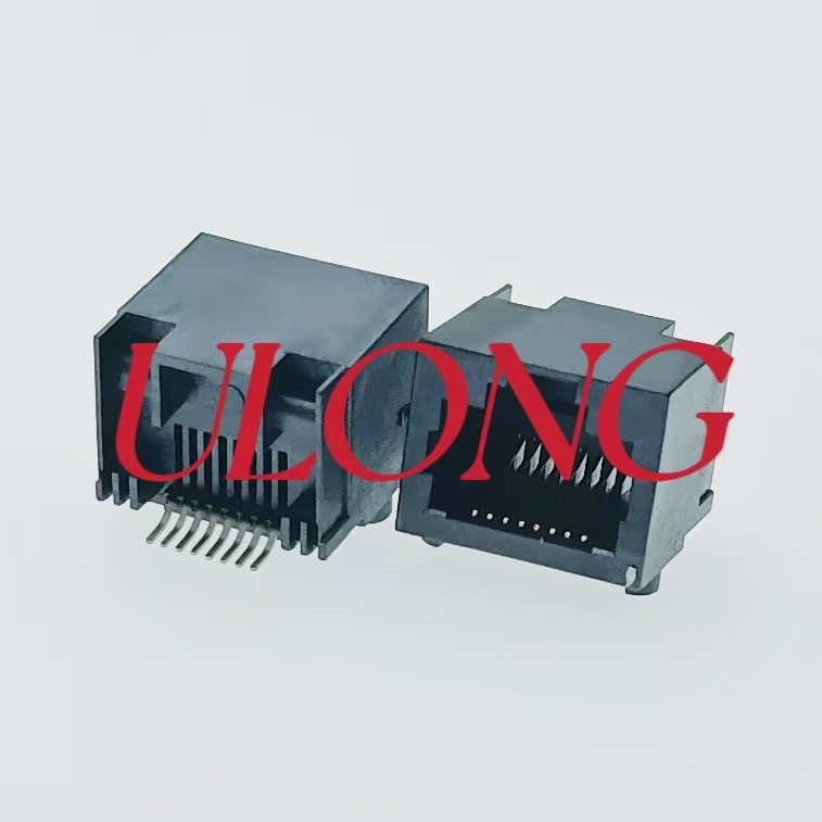 SMT RJ45 8P8C 贴片口朝上无灯全塑卷带