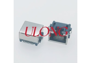 沉板式RJ45-8P8C  8.6MM贴片SMT RJ45带内弹片卷带