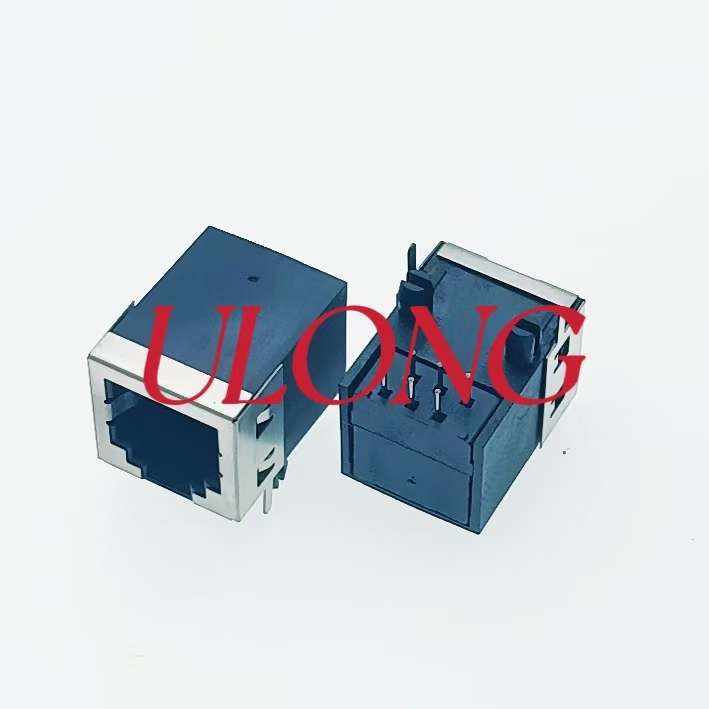 单口RJ12-6P6C电话连接器半包