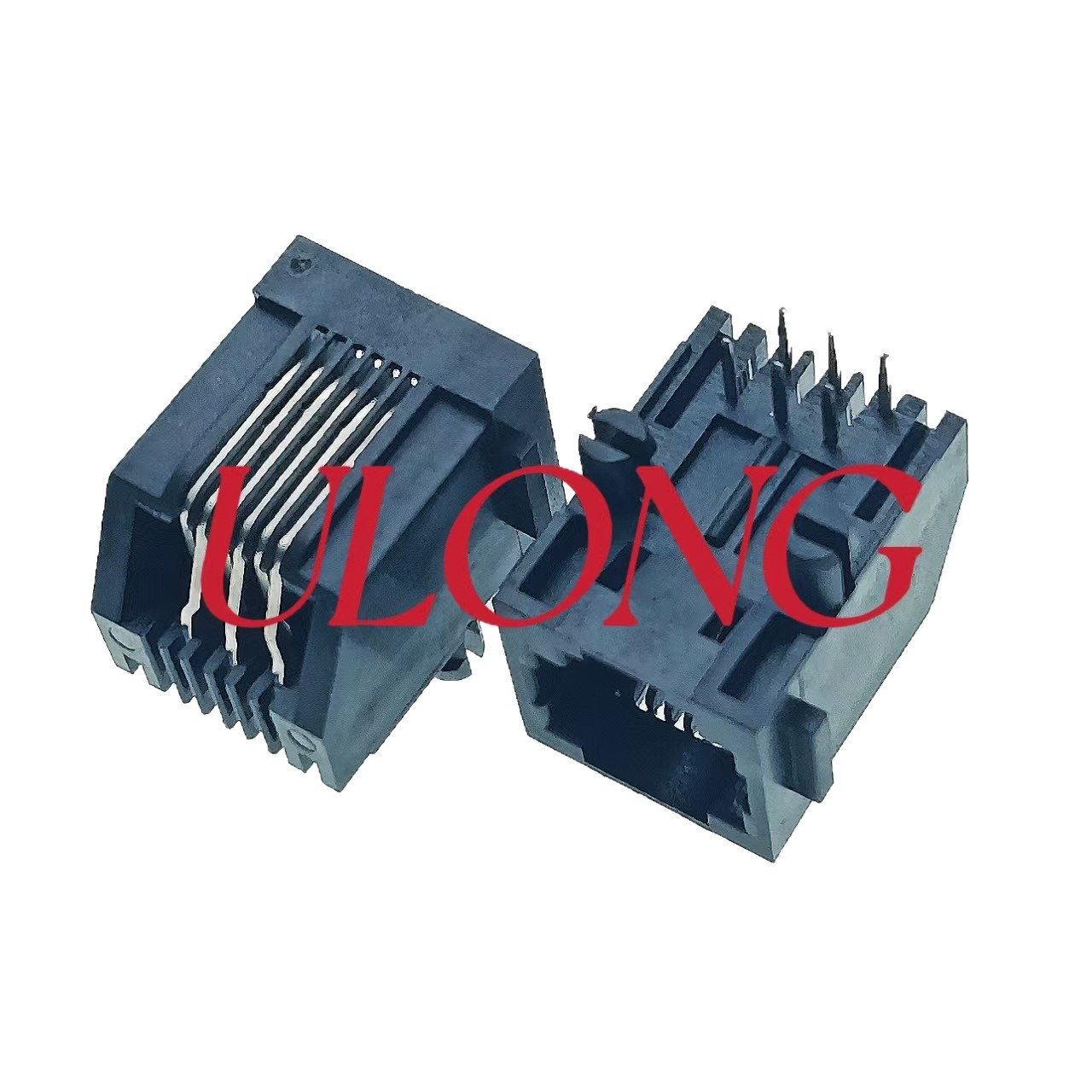 RJ11连接器5722-6P6C扁针斜体18.3MM   带耳
