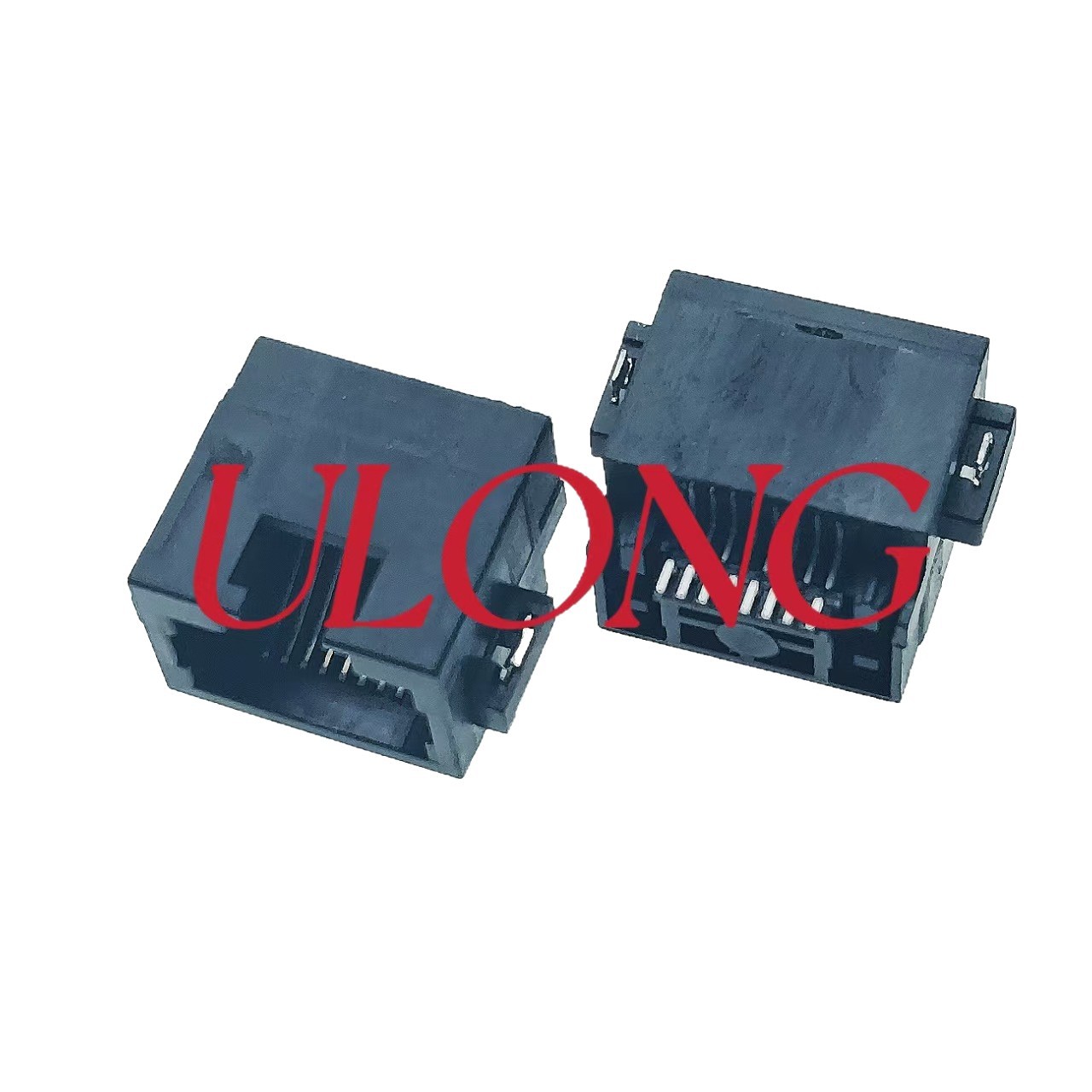 沉板SMT RJ45连接器8P8C全塑板下2.8MM