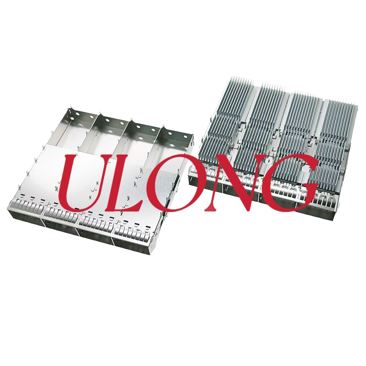 QSFP-DD光纤笼子1X4带散热片连接器400G