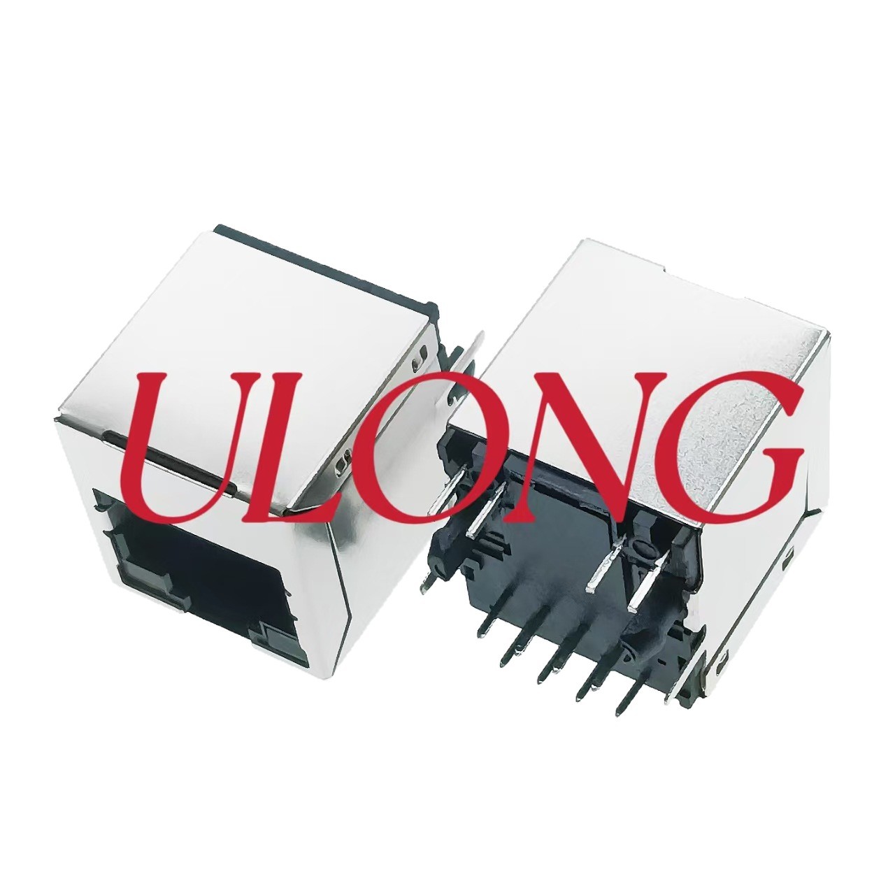RJ45带滤波器百兆带灯180度