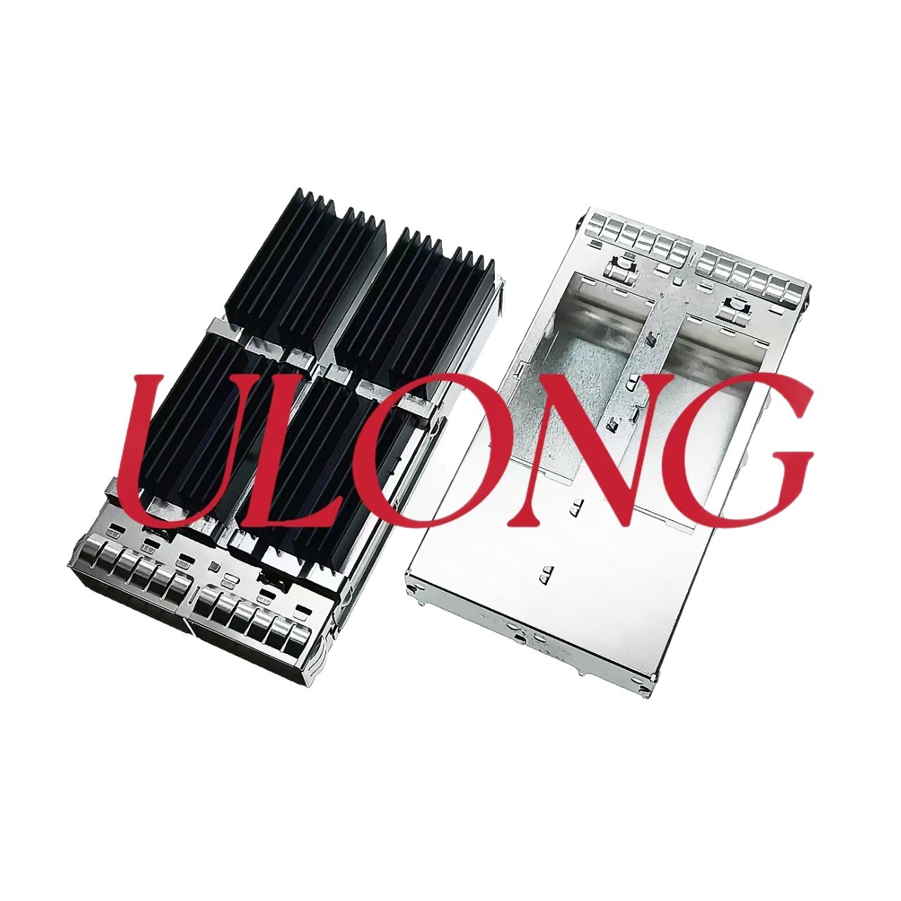 光纤笼子连接器QSFP-DD-1X2带散热片