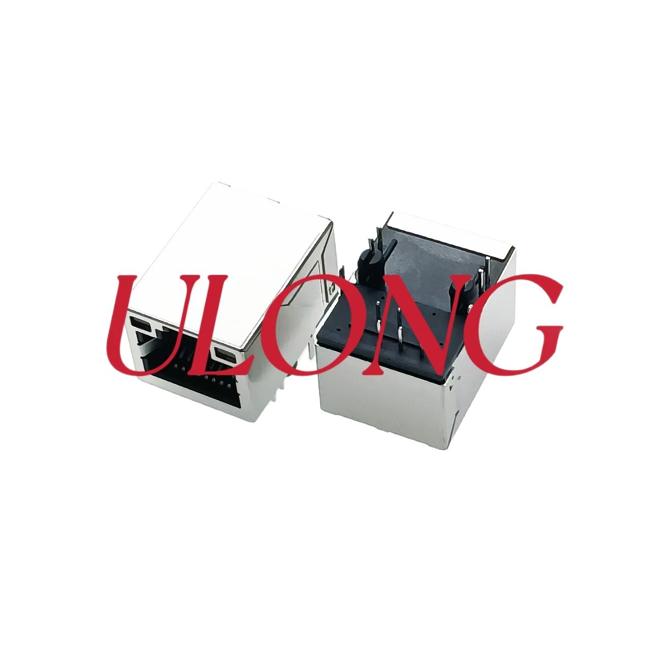 RJ45带滤波器百兆反口带灯无弹100BASE