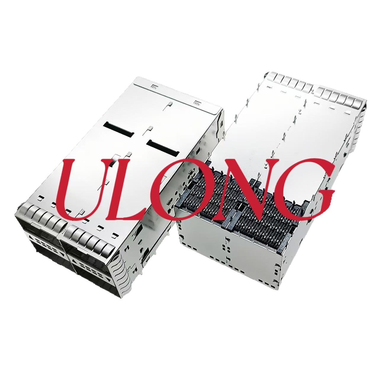 光纤连接器QSFP28 2X2双层带灯100G