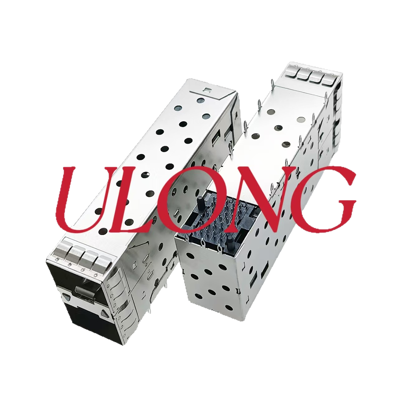 SFP+光纤连接器2X1压接带外侧2灯万兆10G