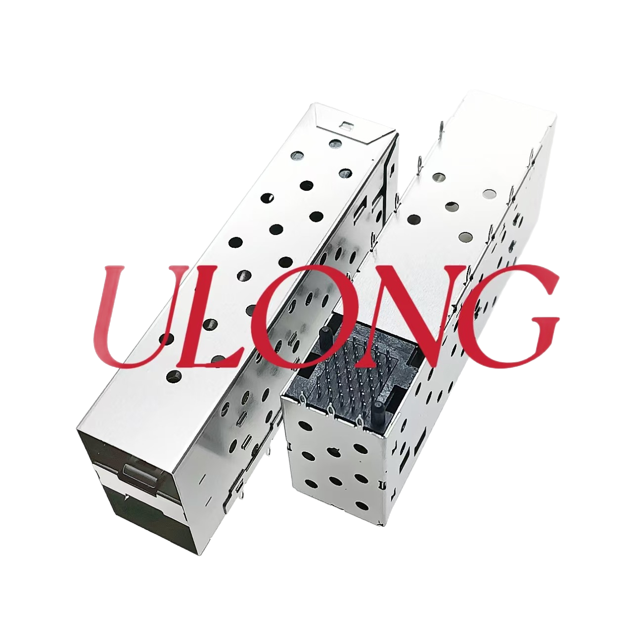 SFP光纤连接器2X1平口无灯无导光柱